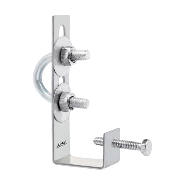 APAV Solar Panel Cleaning Hanger Clamp 1/2 Inch, Galvanized Material, Easy Installation, Fits All Solar Panel Frames, Durable Support for Plumbing Pipes and Efficient Cleaning ((Pack of 15))