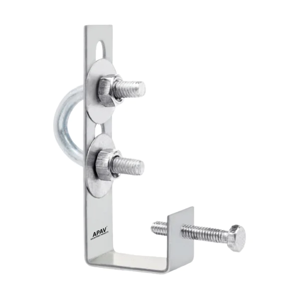 APAV Solar Panel Cleaning Hanger Clamp 1/2 Inch, Galvanized Material, Easy Installation, Fits All Solar Panel Frames, Durable Support for Plumbing Pipes and Efficient Cleaning ((Pack of 15))