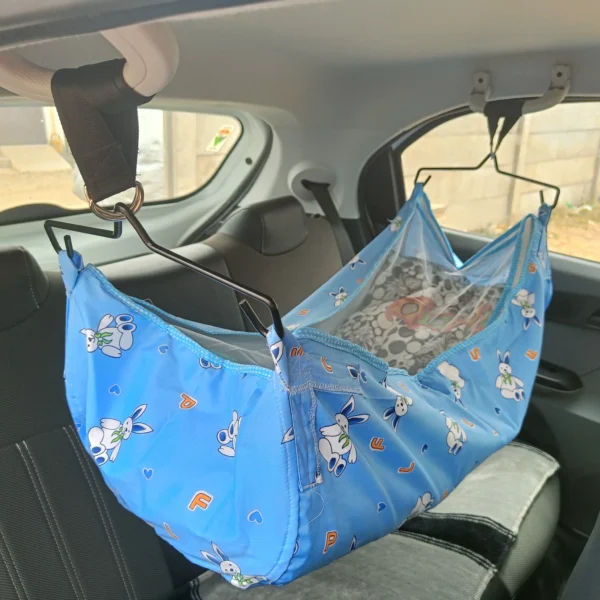 APAV Cotton Car Cradle for 0 to 3 year Baby I Carnap I Travel Strap with Hammock and Cloths I Juhla I Baby Swing I Multicolor (Travel Strap with Hammock Full kit)